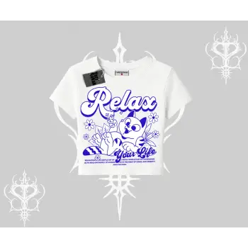 Relax Kedi Baskılı Babby Tee Tshirt