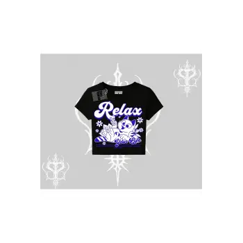 Relax Kedi Baskılı Babby Tee Tshirt - Çocuk