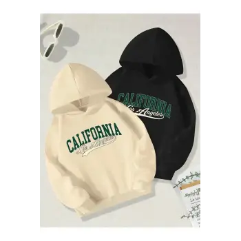 Renkli Kapşonlu Sweatshirt Çift Sevgili Kombinleri Couple Clothing