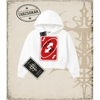 REVERSE Kadın Crop Kapşonlu Sweatshirt