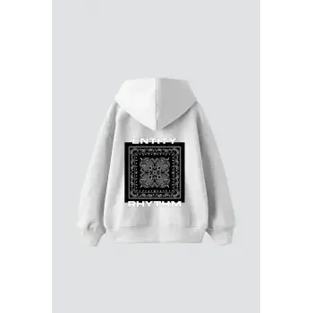 Rhythm Bandana Baskılı Oversize Unisex Beyaz