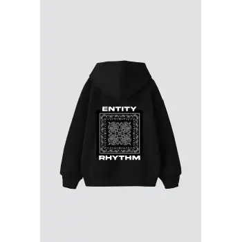 Rhythm Bandana Baskılı Oversize Unisex Siyah