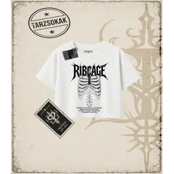 RIBCAGE Kadın Crop Tişört