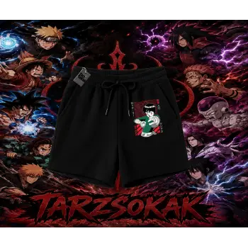 Rock Lee Naruto Anime Karakter Unisex Şort Beyaz