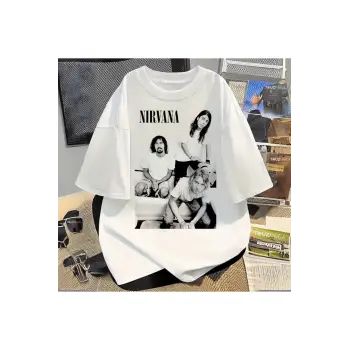 Rock Serisi Nirvana Baskılı Unisex Oversize