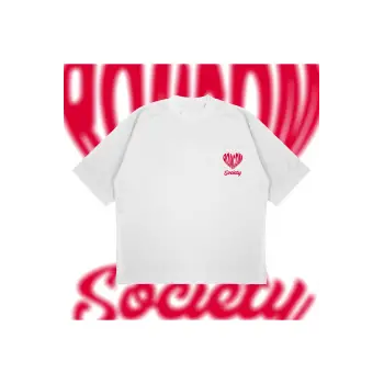 Romcom Society Baskılı Oversize Unisex Pamuklu Nefes Alan Kalın Kumaşlı