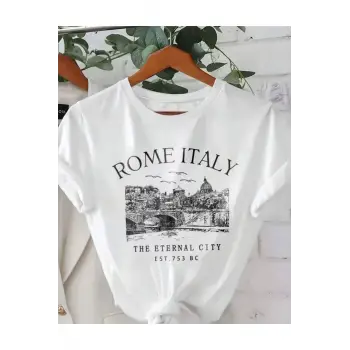 Rome Italy Desen Baskılı Basic