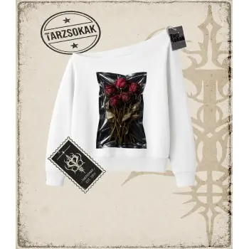 ROSE Kadın Kayık Yaka Sweatshirt