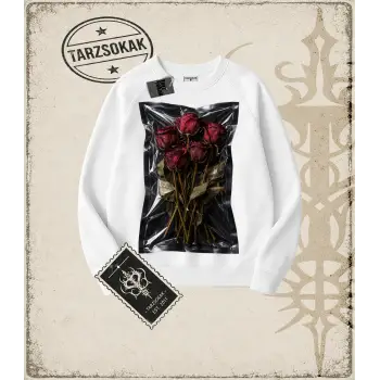 ROSE Oversize Unisex Bisiklet Yaka Sweatshirt