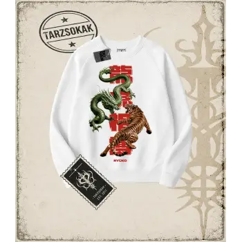 RYUKO Oversize Unisex Bisiklet Yaka Sweatshirt