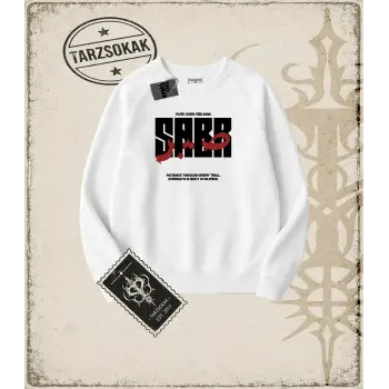 SABR Oversize Unisex Bisiklet Yaka Sweatshirt