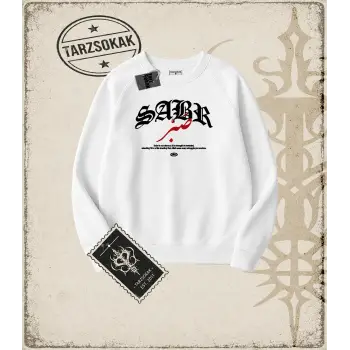 SABR   Oversize Unisex Bisiklet Yaka Sweatshirt