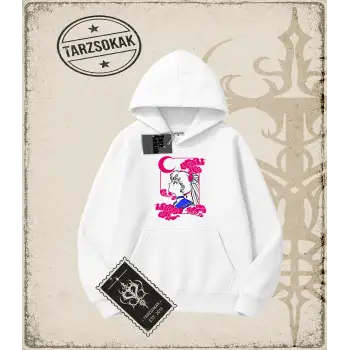Sailor Moon Anime Baskılı Oversize Unisex Kapşonlu Sweatshirt