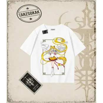 Sailor Moon Anime Baskılı Oversize Unisex Tişört