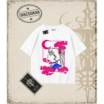 Sailor Moon Anime Baskılı Oversize Unisex Tişört