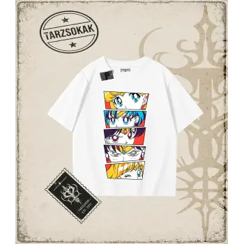 Sailor Moon Anime Baskılı Oversize Unisex Tişört