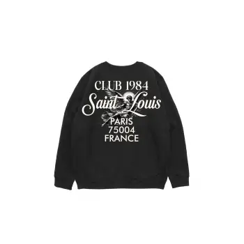 Saint Louis Baskılı Siyah Oversize Unisex