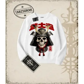 SAMURAI Oversize Unisex Bisiklet Yaka Sweatshirt