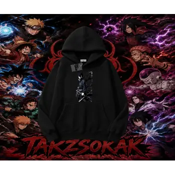 Sasuke uchiha Naruto Anime Karakter Oversize Unisex Kapşonlu Sweatshirt Beyaz