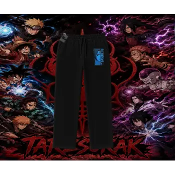 Sasuke uchiha Naruto Anime Karakter Unisex Baggy Eşofman Altı Beyaz