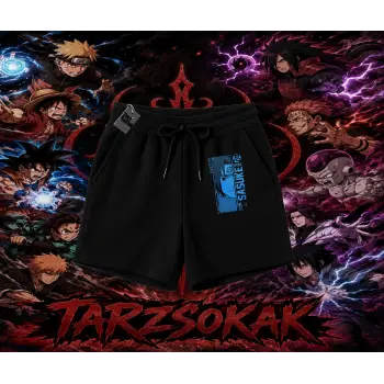 Sasuke uchiha Naruto Anime Karakter Unisex Şort Beyaz