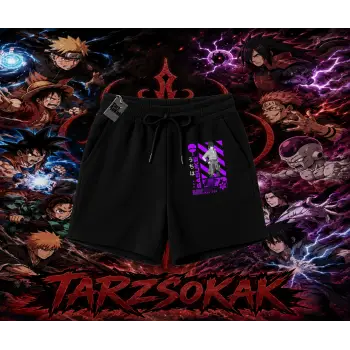 Sasuke uchiha Naruto Anime Karakter Unisex Şort Beyaz