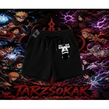 Sasuke uchiha Naruto Anime Karakter Unisex Şort Beyaz