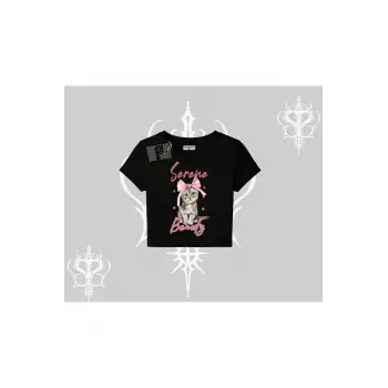 Serene Beauty Kedi Baskılı Babby Tee Tshirt