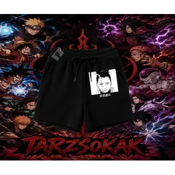 Shikamaru Nara Naruto Anime Karakter Unisex Şort Beyaz