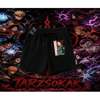 Shikamaru Nara Naruto Anime Karakter Unisex Şort Beyaz
