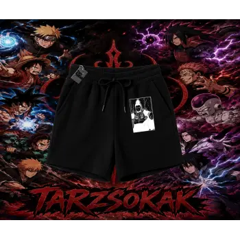 Shikamaru Nara Naruto Anime Karakter Unisex Şort Beyaz