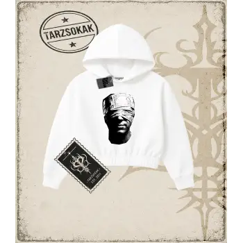 SILENT Kadın Crop Kapşonlu Sweatshirt