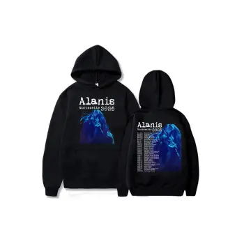 Siyah Alanis Morissette Dünya Turu kıcı Grafik Sudaderas Con
