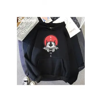 Siyah Avatar Son Hava Bükücü Hoodie SevimliKawaii