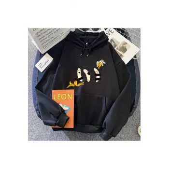 Siyah Çıplak muz lar moda beyaz karikatür Unisex boy sevimli A