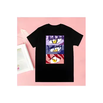 Siyah Inuyasha Yeni Baskı Tshirt Yaz Yenilik