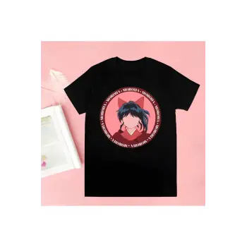 Siyah Inuyasha Yeni Baskı Tshirt Yaz Yenilik