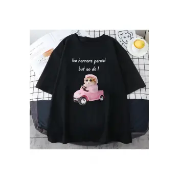 Siyah lar Kawaii grafik üzgün Hamster korku devam ama ben sevimli