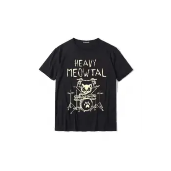 Siyah Rocker Cat-heavy Meowtal Unisex