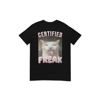Siyah Sertifikalı Freak Komik Kedi Opium Ürün Üst