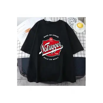 Siyah Tee no-tetik grafik baskı -gömlek Ropa Mujer