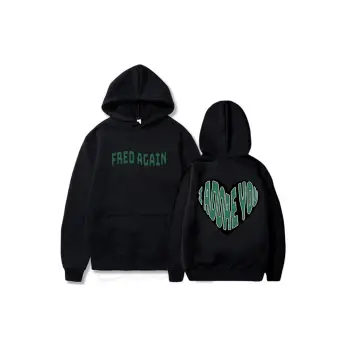Siyah Unisex Fred yine sana tapıyorum deras Con Capucha kapüşonlu Swe