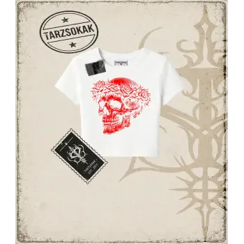SKULL   Kadın Baby Tee