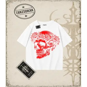 SKULL   Oversize Unisex Tişört