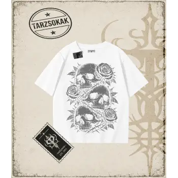 SKULL   Oversize Unisex Tişört