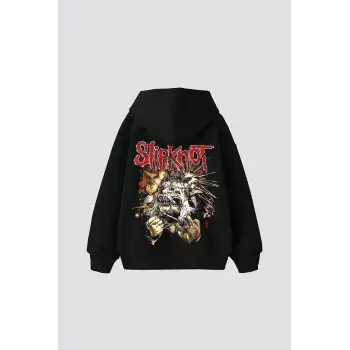 Slipknot Sırt Baskılı Siyah Oversize Unisex