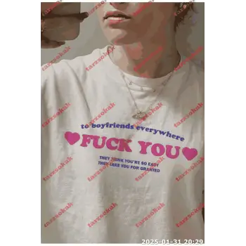 Slogan Unisex Yazılı Oversize Tshirt TWGWBR10