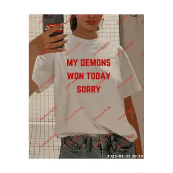 Slogan Unisex Yazılı Oversize Tshirt TWGWBR35