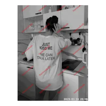 Slogan Unisex Yazılı Oversize Tshirt TWGWBR42