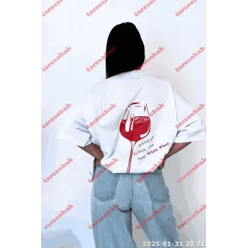 Slogan Unisex Yazılı Oversize Tshirt TWGWBR44